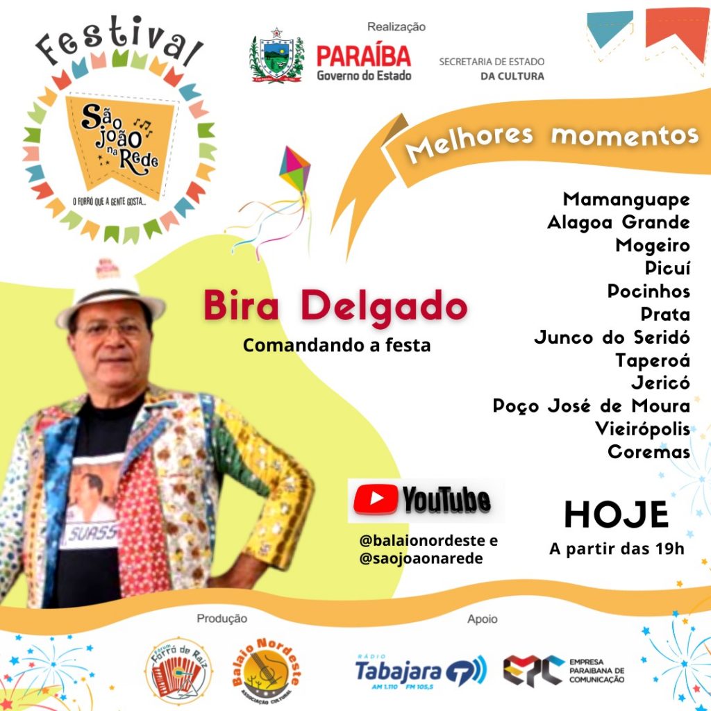FESTIVAL SÃO JOÃO NA REDE TEM 51 ATRAÇÕES DO FORRÓ DE RAIZ DE 12 CIDADES PARAIBANAS